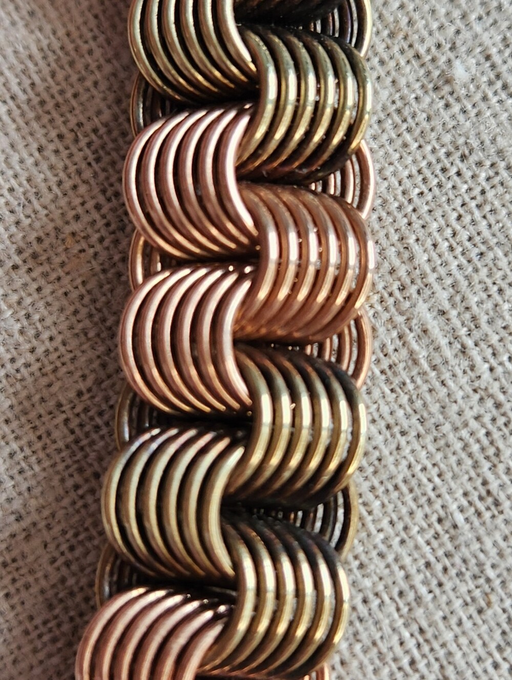 Vintage Chunky Gold Filled Link Necklace and Bracelet Rose Gold, Bronze 1/20 12K - Picture 8 of 16